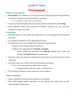 [Biol 12] Grade 9 - Unit 6 Notes and MCQ (2016) - Part 1.pdf